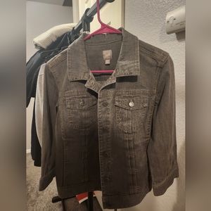 J.jill grey jean jacket